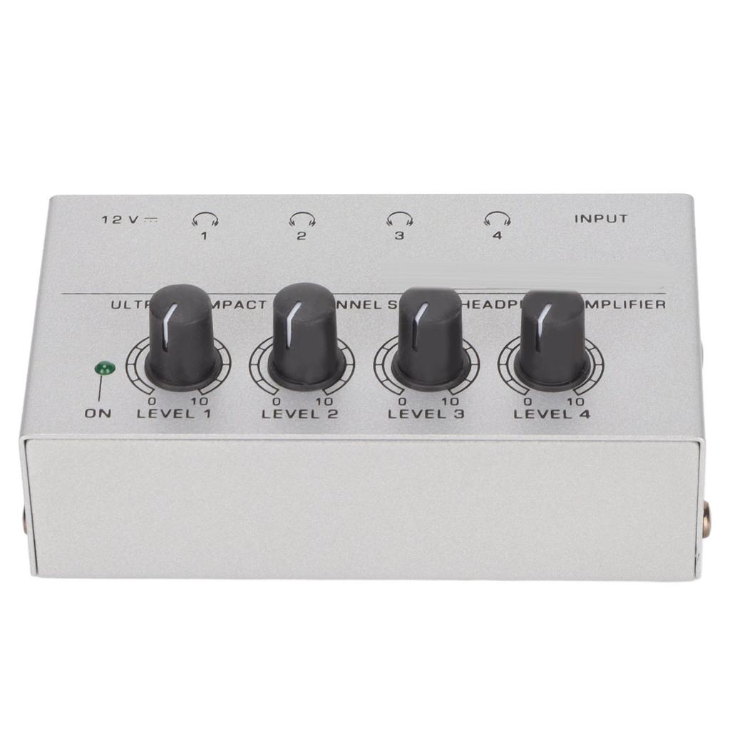 HA400 Ultra Low Noise Headphone Amplifier Ultra Compact 4 Channel Stereo Headphone Amplifier 100‑240V EU Plug