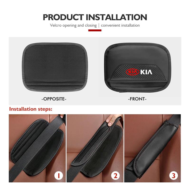 For KIA Car Interior Accessories Auto Seat Belt Cover Shoulder Pad Cerato Soul Venga Forte Spectra Sedona Niro CadenzaCH0 