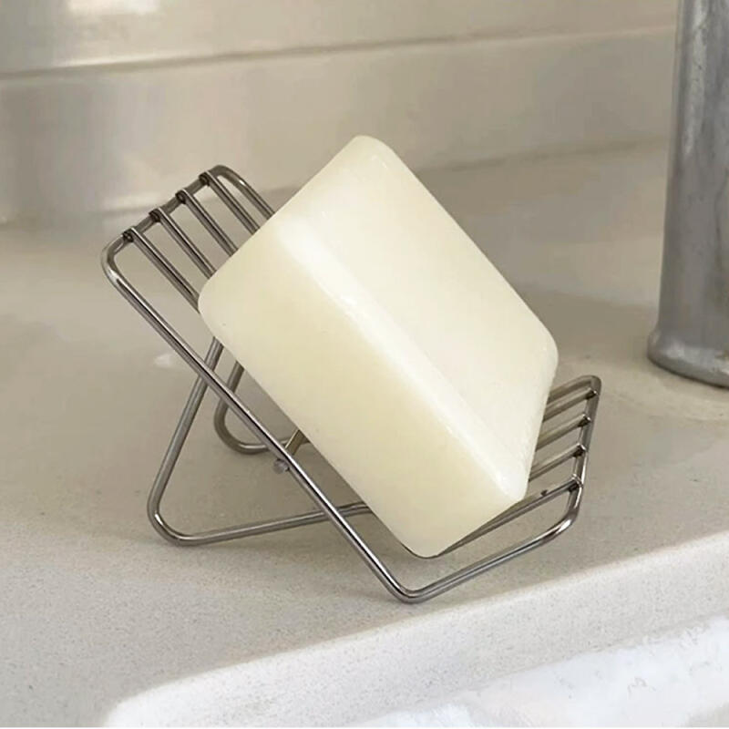 Stainless Steel Drain Bathroom Soap Dish Stand Holder