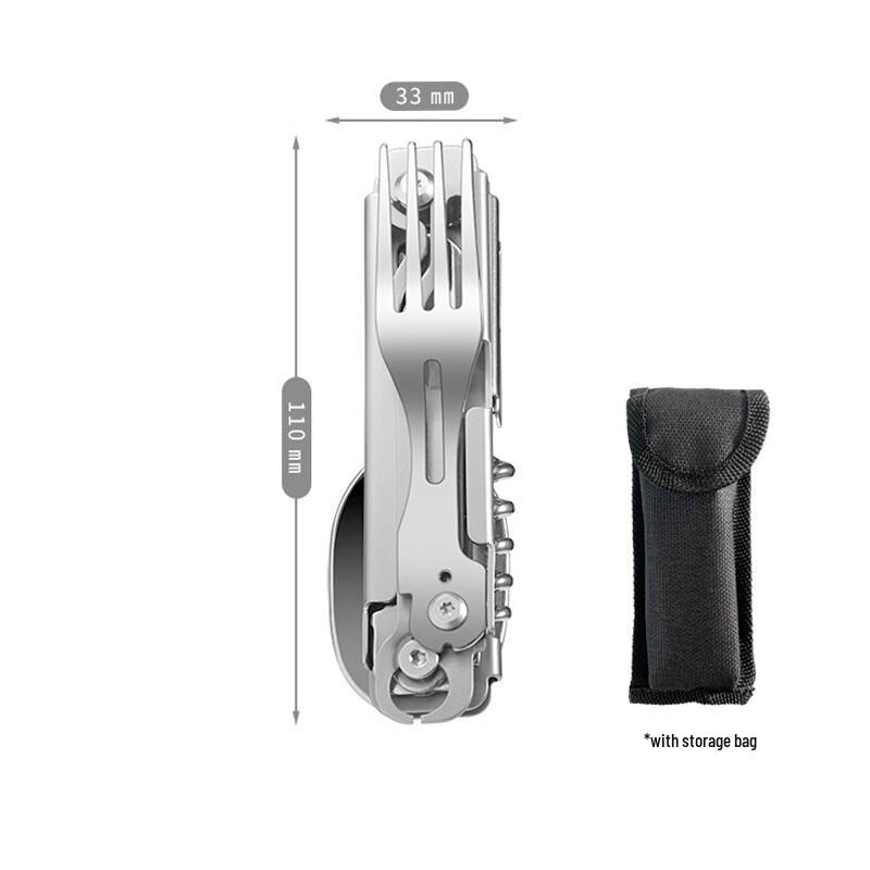 Portable Outdoor Folding Cutlery Set One Size