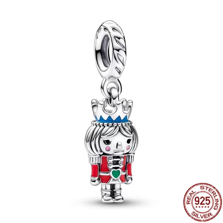 Het försäljning S925 Sterlingsilver Pojke- Flicka-Tonåring & Prinsesskrona Prins Hängberlock Smycken Pärlor Passar Original Armband