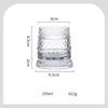 255 ML Whiskey Glass Transparent Wine Glass Household Heat-resistant Rotatable Beer Cup Party Drinkware Creative ornaments