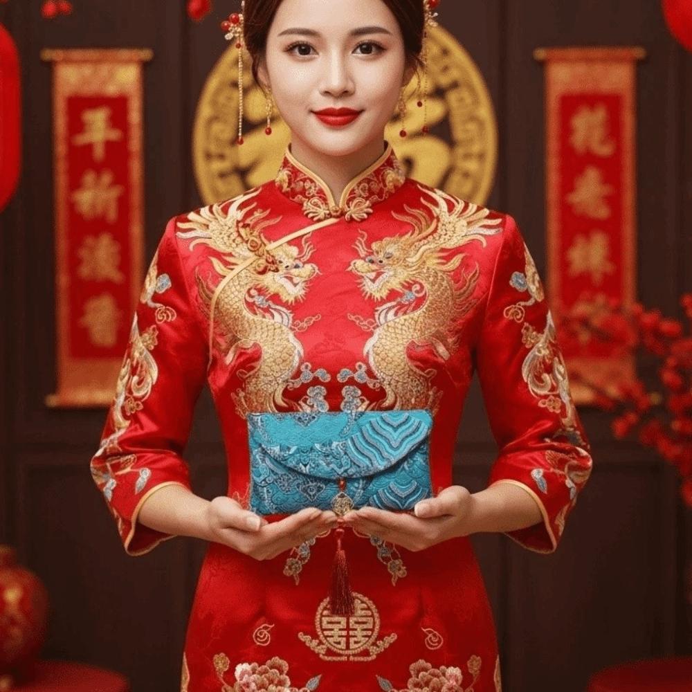 Traditional Wedding Hongbao Tassel Lucky Money Packet God of Wealth Red Pocket Gifts Packing Bags