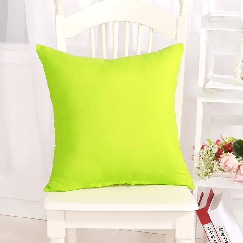 candy colored pillowcase solid color throw  birthday   decorative  funda de almohada kussensloop