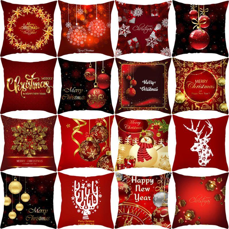 Luxurious Peach Skin Velvet Cushion Cover Featuring Santa Claus For Holiday Cheer
