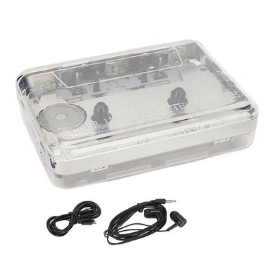 Převodník kazet na MP3, retro HiFi stereo zvuk, USB kazetový přehrávač s průhledným pouzdrem