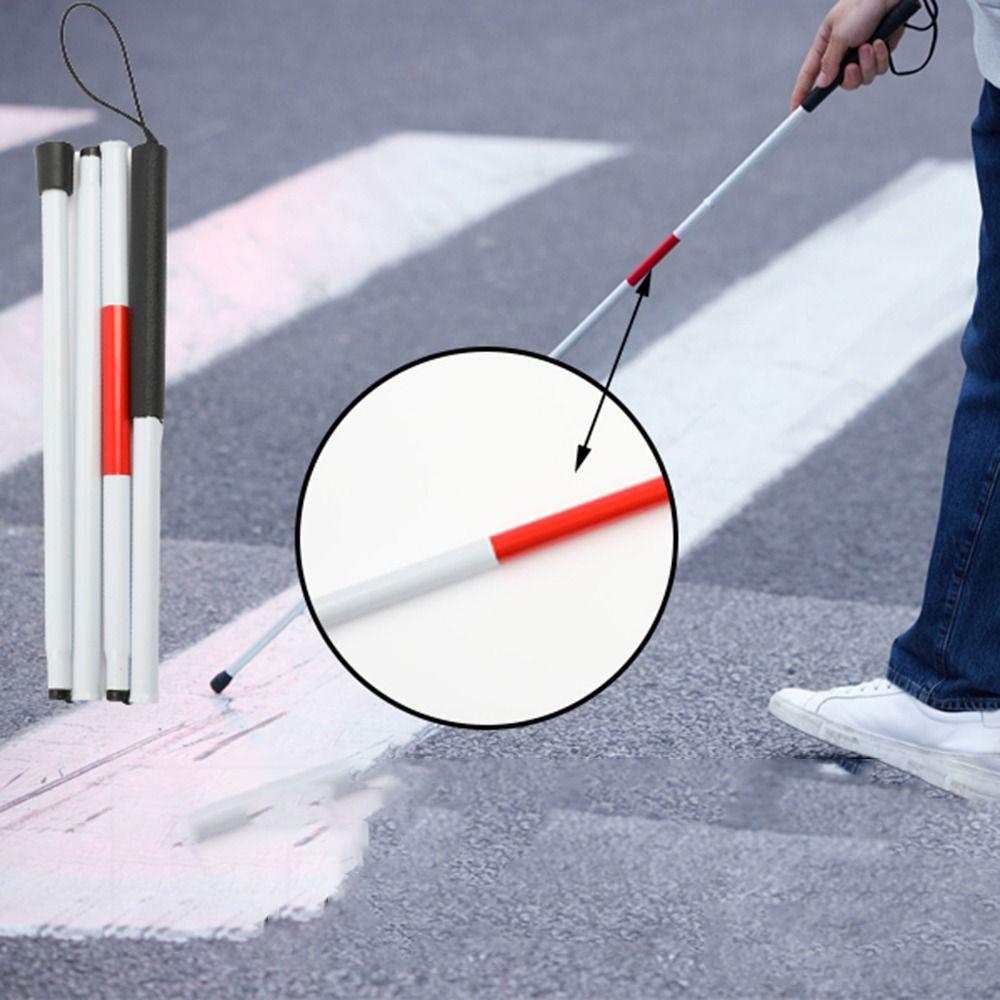 Adjustable Height Folding Cane Aluminum Zinc Zinc Alloy Visually Impaired Crutch Cane Elder