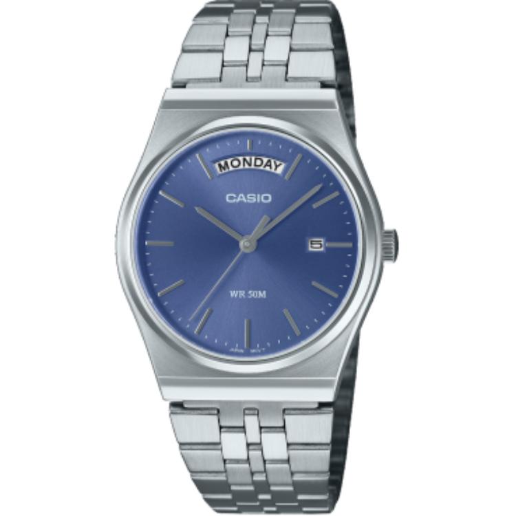 CASIO Quartz Movement Stainless Steel Strap Watch Unisex Blue Dial MTP-B146D-2AV Blue Dial