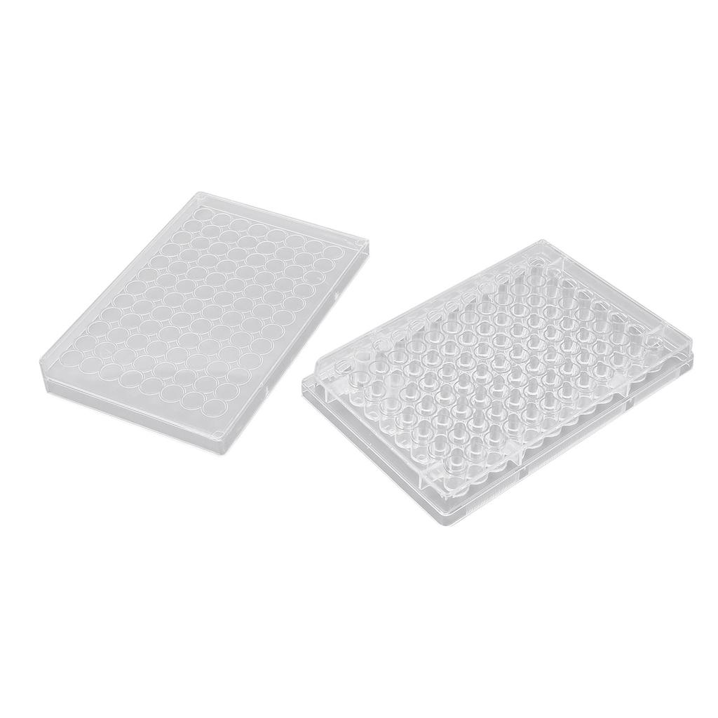 10pcs Tissue Culture Plate 96 Well Clear Polystyrene Cell Growth Culture Plate with Plastic Lid for Laboratory