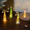 Cone Small for Tabletop LED Glowing Decor Holiday Home Decoration Faux Crystal Christmas Tree Lights Mini Light with Flying Bird & Star  Souvenirs