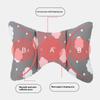 Portable Baby Travel Pillow Vibration Reduction Core Neck Protection Soft Cotton Cushion For Strollers Bassinet