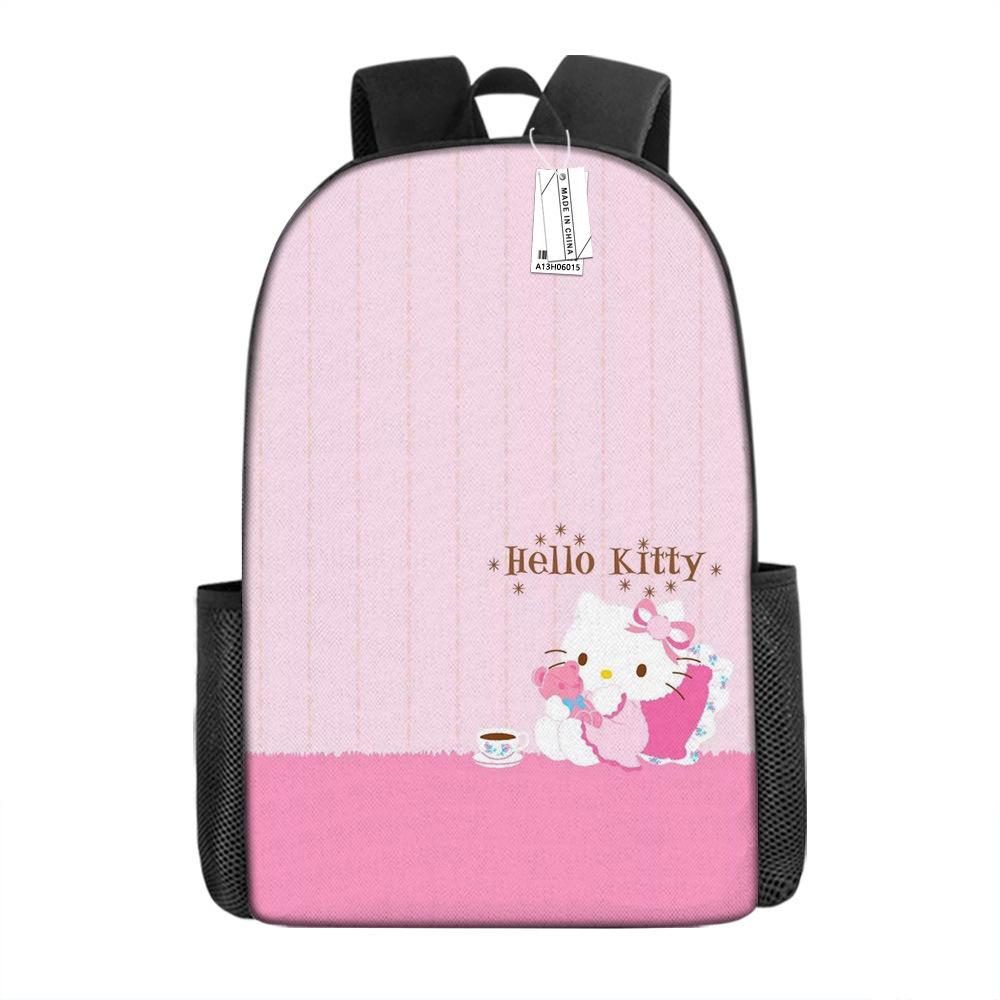 Hello Kitty Cartoon Backpack Ello Kitty Schoolbag Digital Printing Backpack