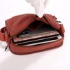Vattentät Nylon Crossbody-väska med Flera Fickor Casual Axelväska för Kvinnor
