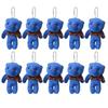 10Pcs Cartoon Animal White Bear Plush Keychain Keyring Bear Plush Dolls  Holiday Gift