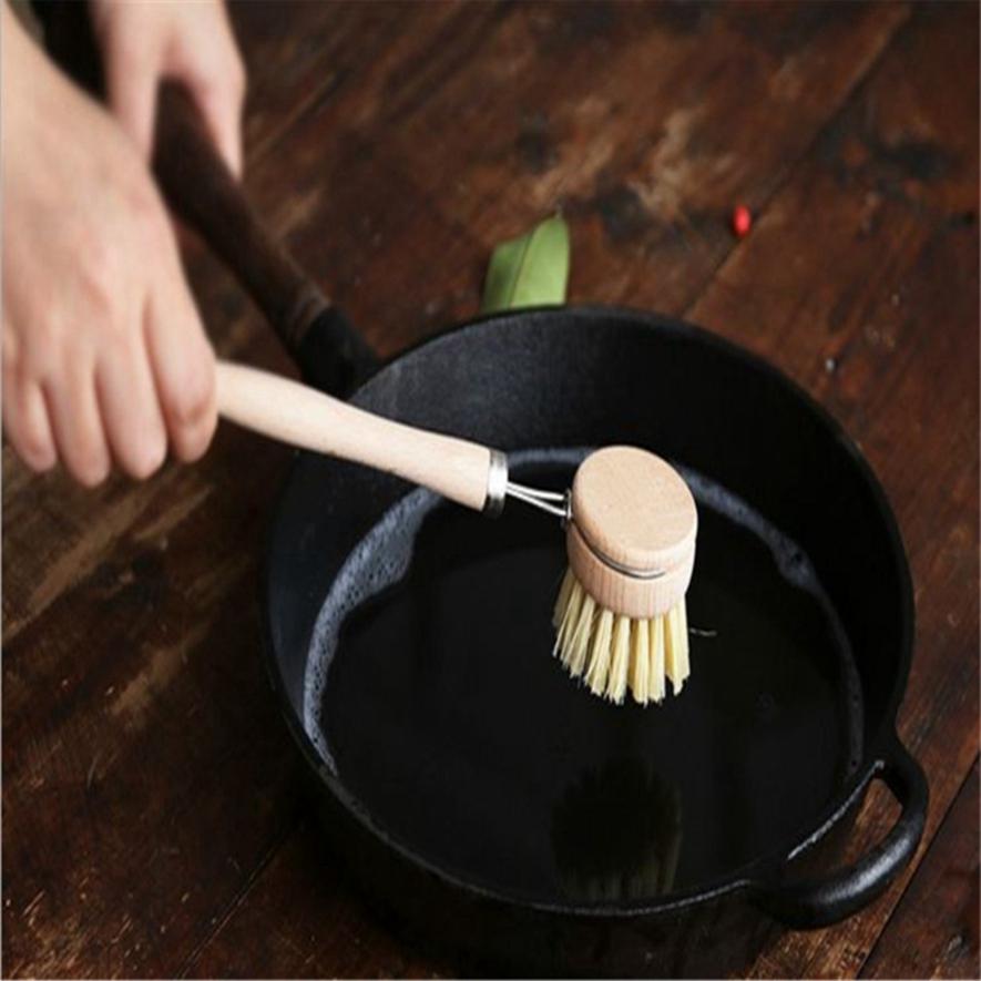 

Щетка для чистки кухни, длинная ручка, щетка для мытья посуды, щетка для горшка, можно повесить бытовую щетку