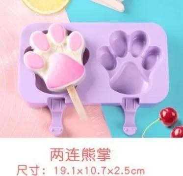 Silicone Ice Cream Mold Reusable Popsicle Moulds Cartoon Animal Mold  Jelly Fruit Ice Cream Mold Summer Kitchen Accessories