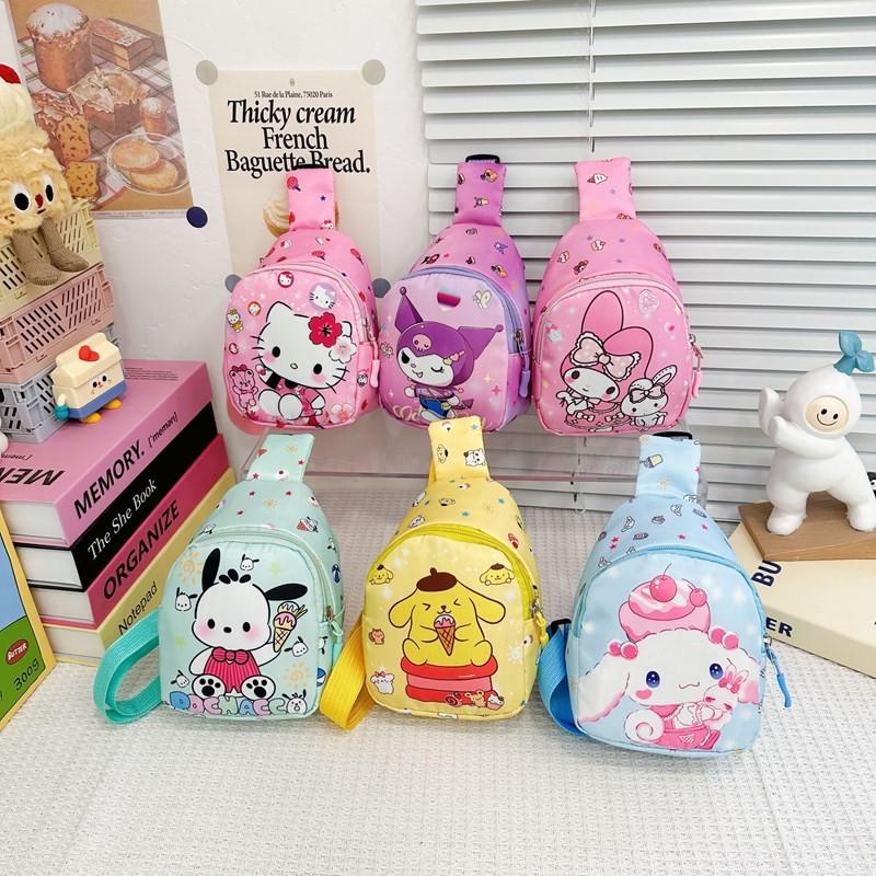 Adorable Cartoon Kids Crossbody Bag Lightweight Nylon For Girls In Trendy Styles