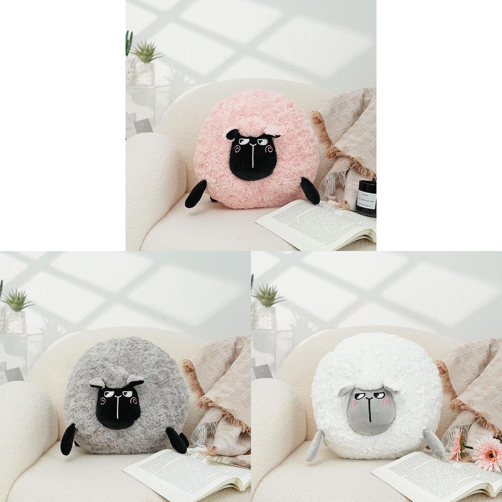 Cute Sheep Cartoon Plush Cushion For Living Room Sofa Decor Gift For Kids