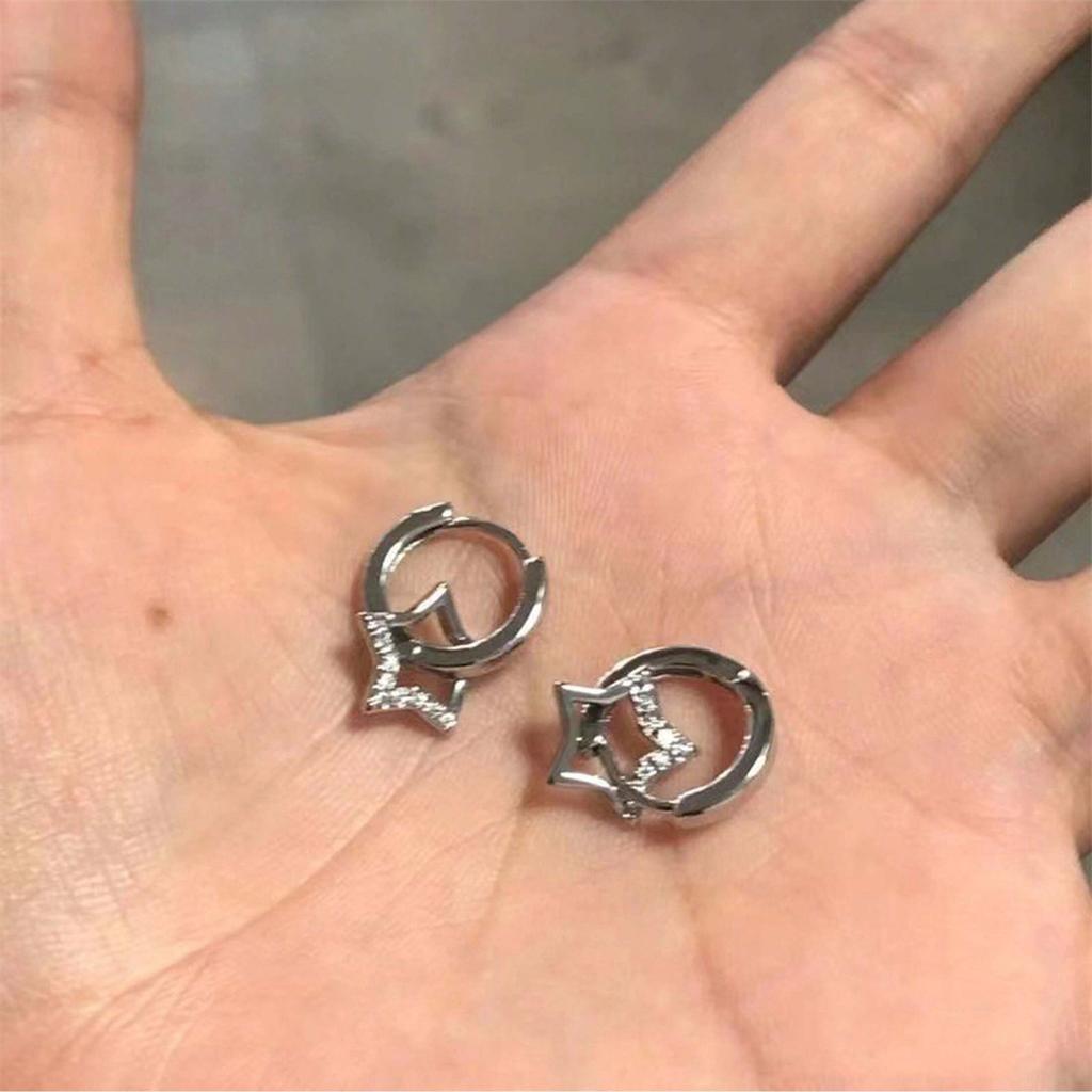 Hollow Pentagram Earrings Alloy Drop Earrings Fashionable Female Jewelry For Daily And Party Occasions Perfect Gift During Velentines Day