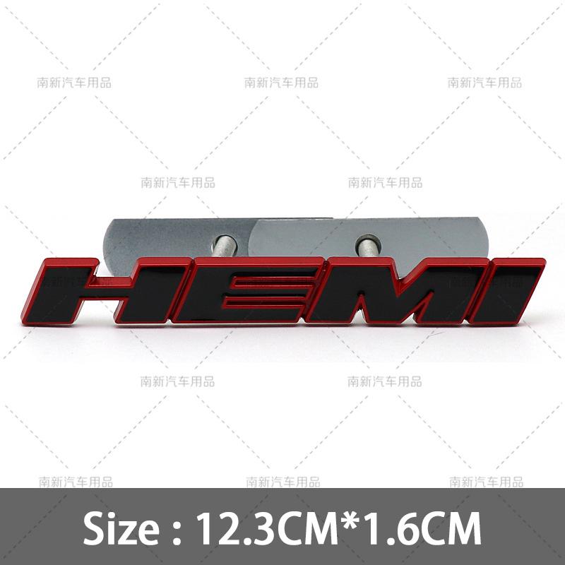 Metal 3D Hemi Car Stickers Grill Emblem Badge Rear Trunk Decal For Charger SRT SXT Durango Caliber Journey Caravan Ram Viper