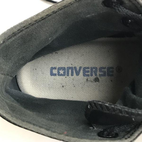 CONVERSE Leather High Top Sneakers Black US5.5 Unisex Vintage Style(USED)