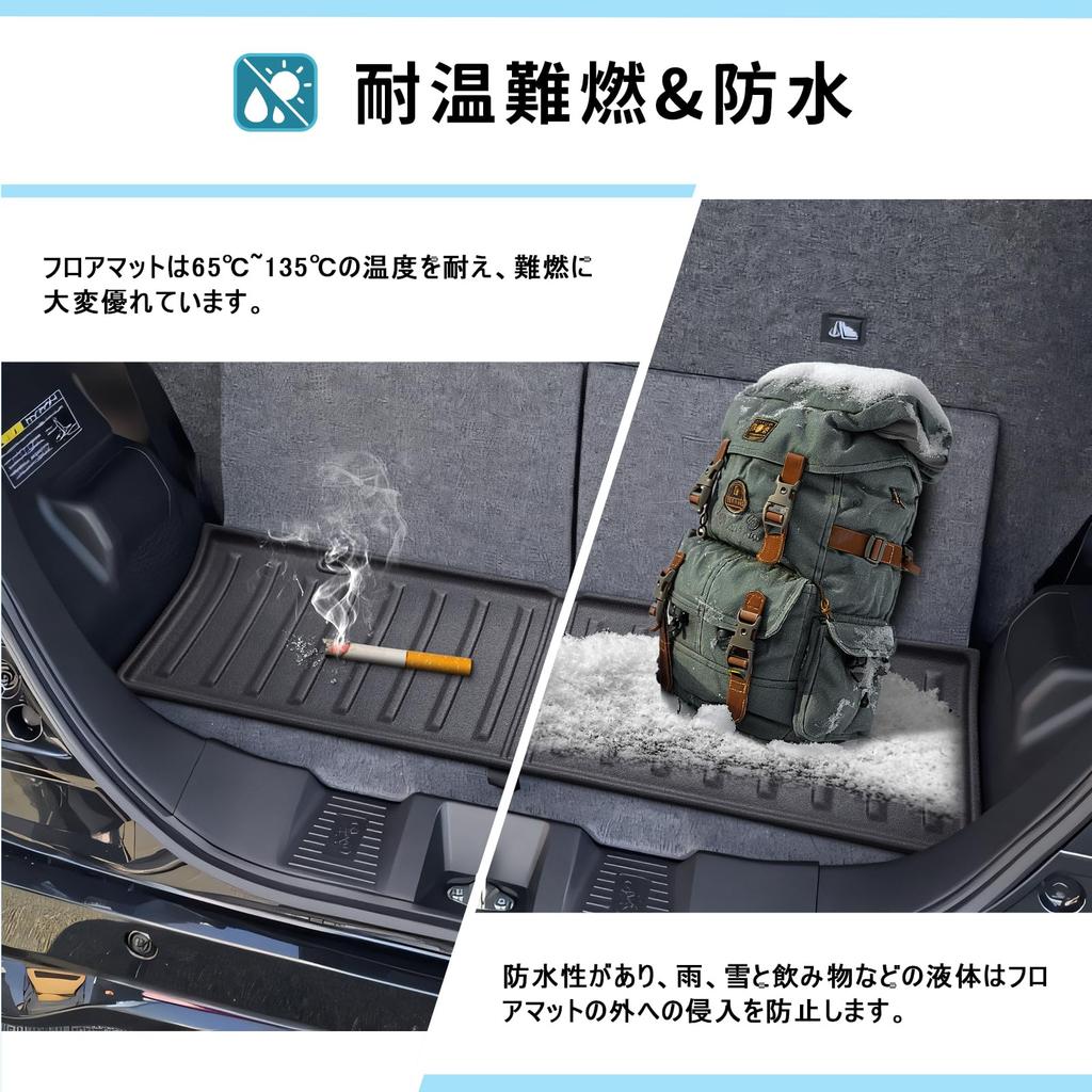 CDEFG Luggage Mat for 2023 New Suzuki Custom Compatible Floor Cargo Cargo Area 3D TPE and Weather Drive Spacia/Spacia (3rd Generation) MK54S/MK94S