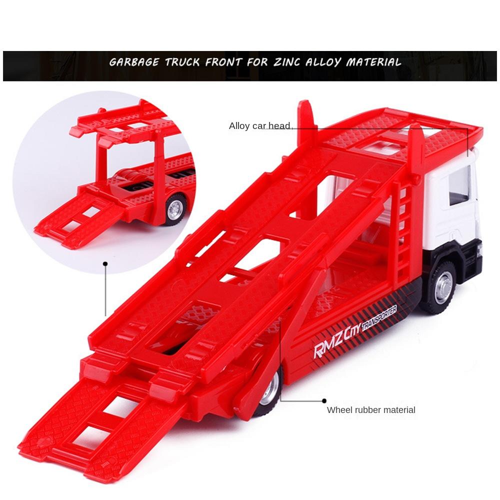 1/64 Scania Truck Car Carrier Trailer Transporter White Color