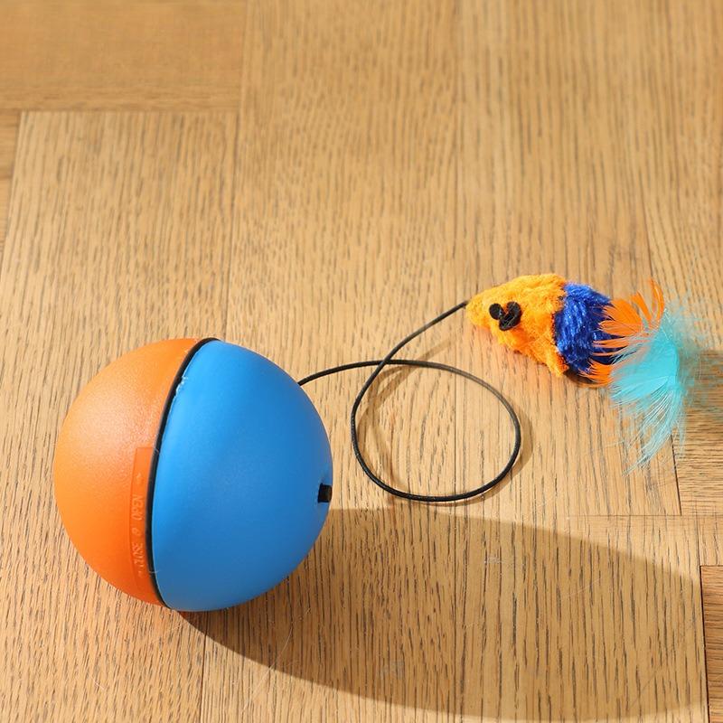 Cat Ball Toys Interactive Automatic Rolling Ball Toy for Cats Kittens Teasing Cat Balls with Mouse Pet Supplies