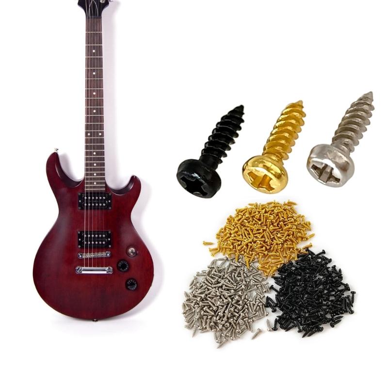 100Pcs Pick Guards Scratch Plate Mounting Screws for Electric Guitar Part Mounting Electric Guitar Bass Pickguard Screws
