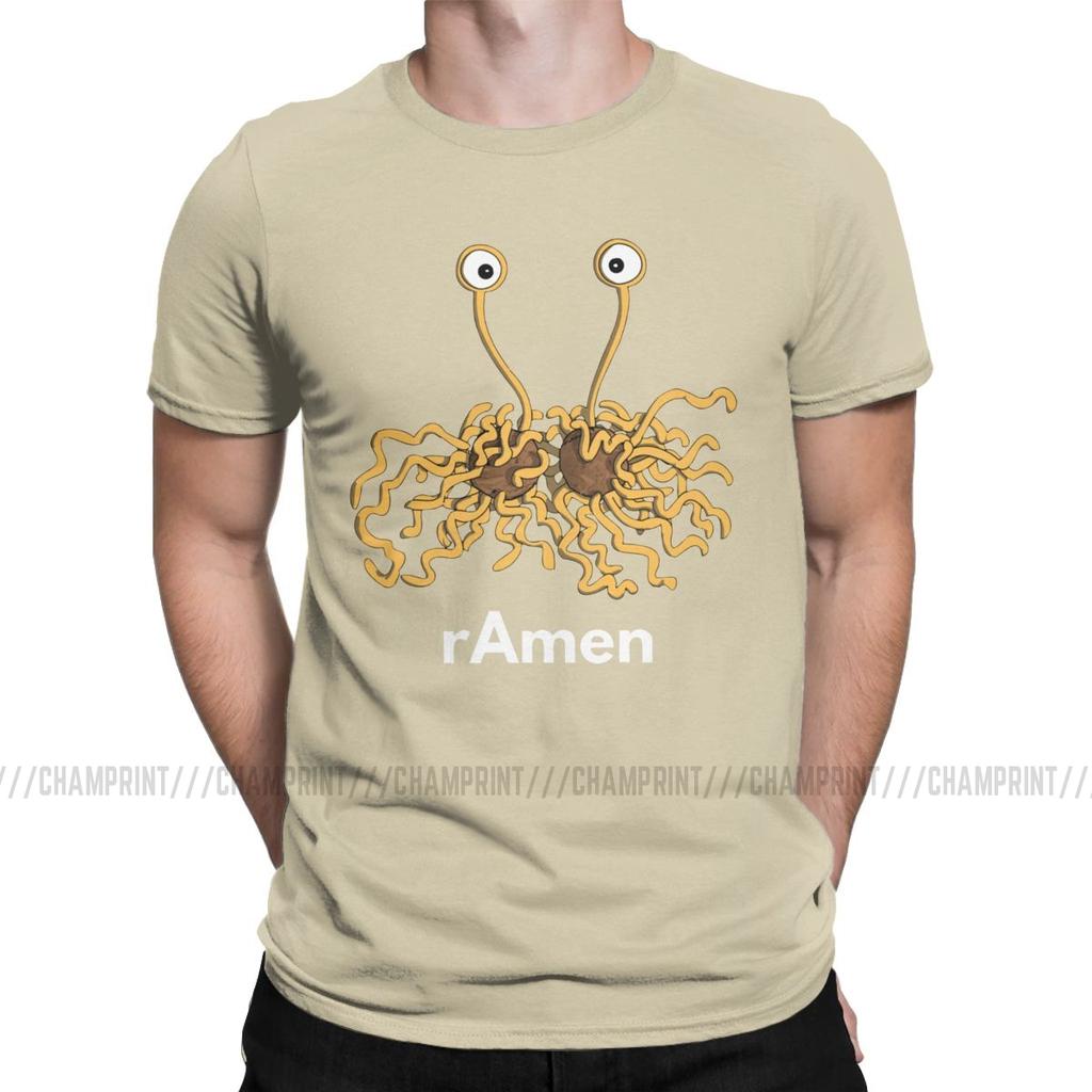 Men T Shirts Flying Spagetti Monsterism Monster Pastafarianism Skeptic Atheist Hipster Tee Shirt Fsm Religion Church