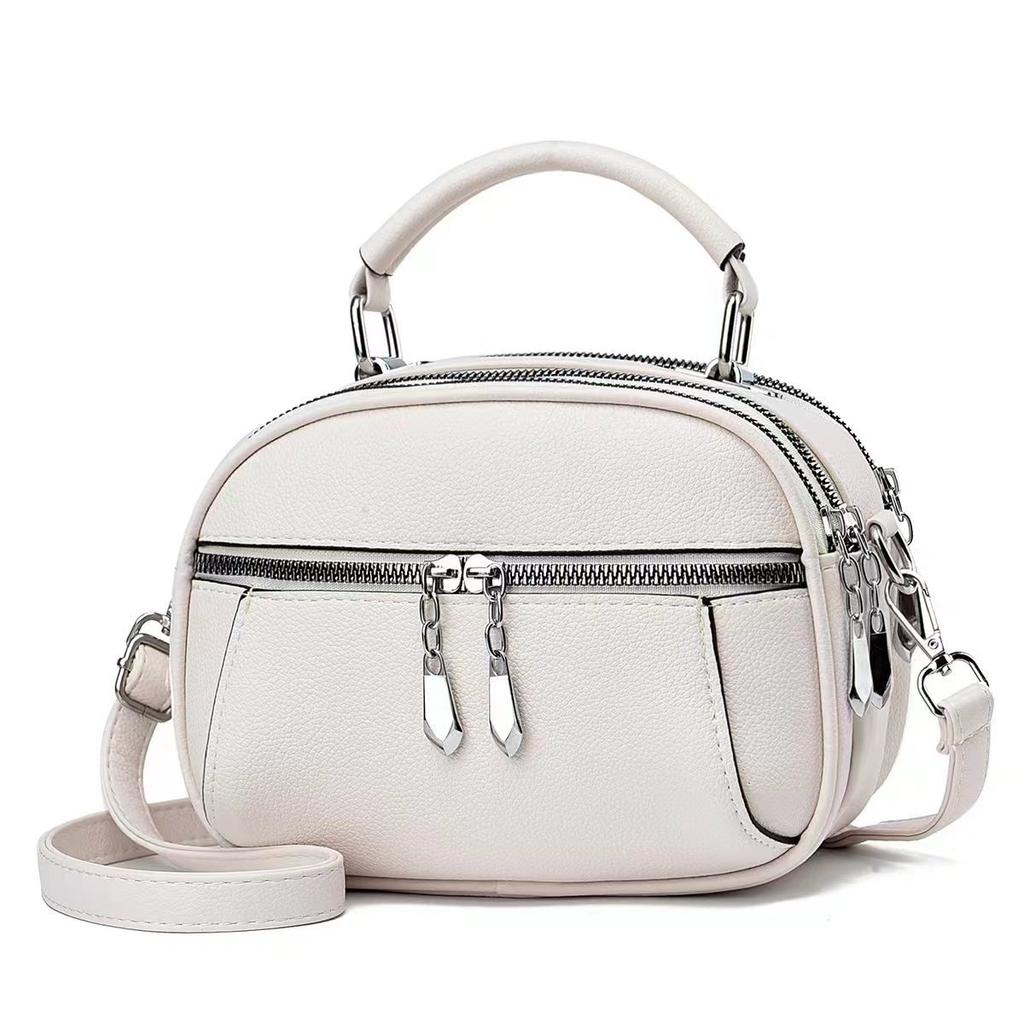 2024 New High Quality Women's Handbag Fashionable and Versatile Female Casual Small Round Bag Minimalist Classic Crossbody Bag
