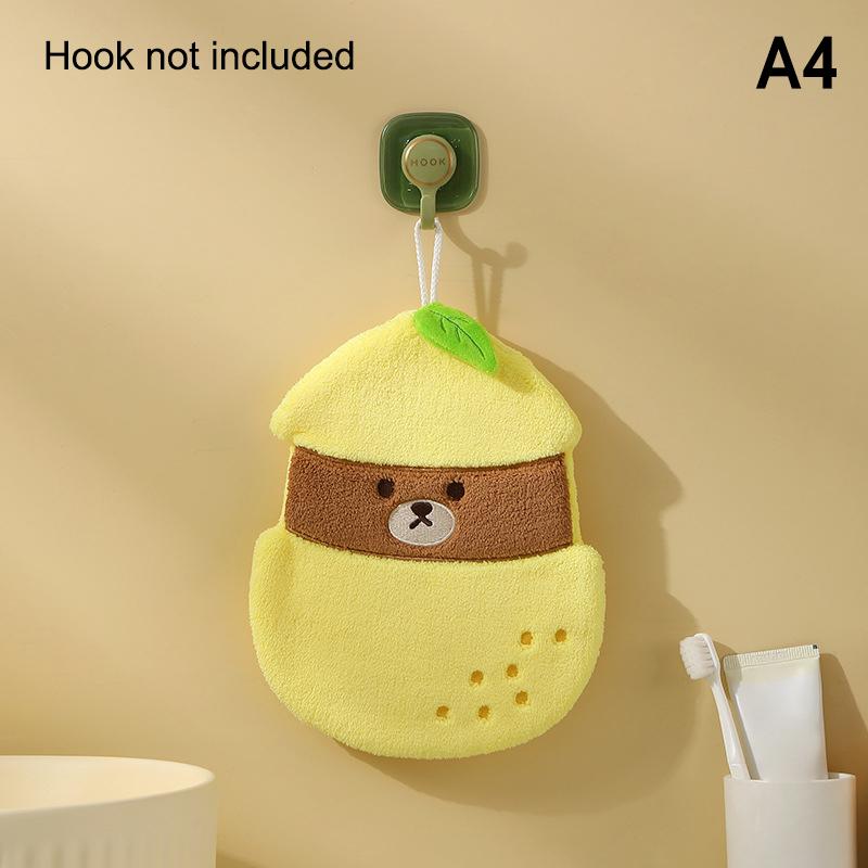 Cartoon Fruit Animal Hand Towel Hanging Coral Fleece Small Towel Children'S Hand Towel Soft And Absorbent