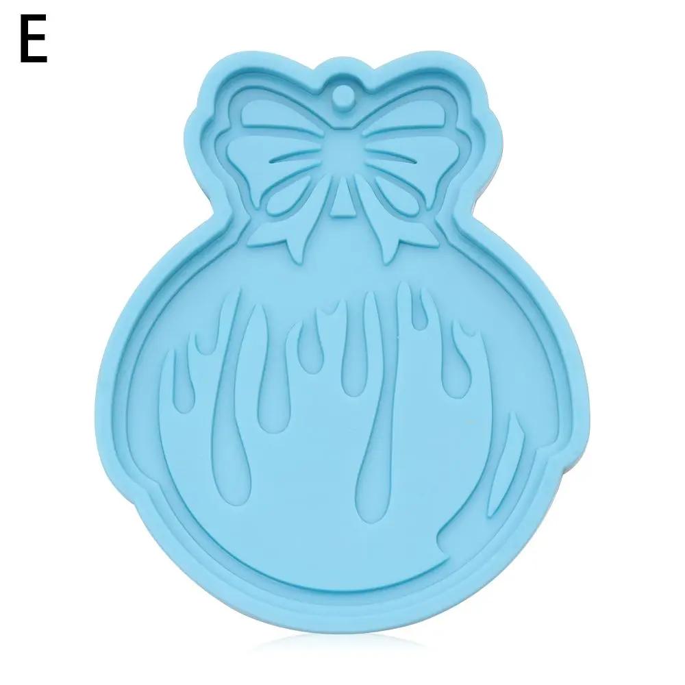 1PC Christmas Silicone Mold for Christmas Tree Hanging Pendant Keychain Jewelry Making Epoxy Resin Mold Christmas Decoration