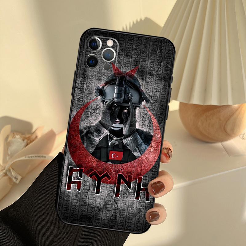 Custodia per Telefono con Bandiera Turca Turchia Per iPhone 16 14 13 12 11 15 17 Pro Max 13 mini 15 16 Plus 16e 17 Air Cover Funda