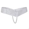 Crotchless Lace Panties Pearls for Women