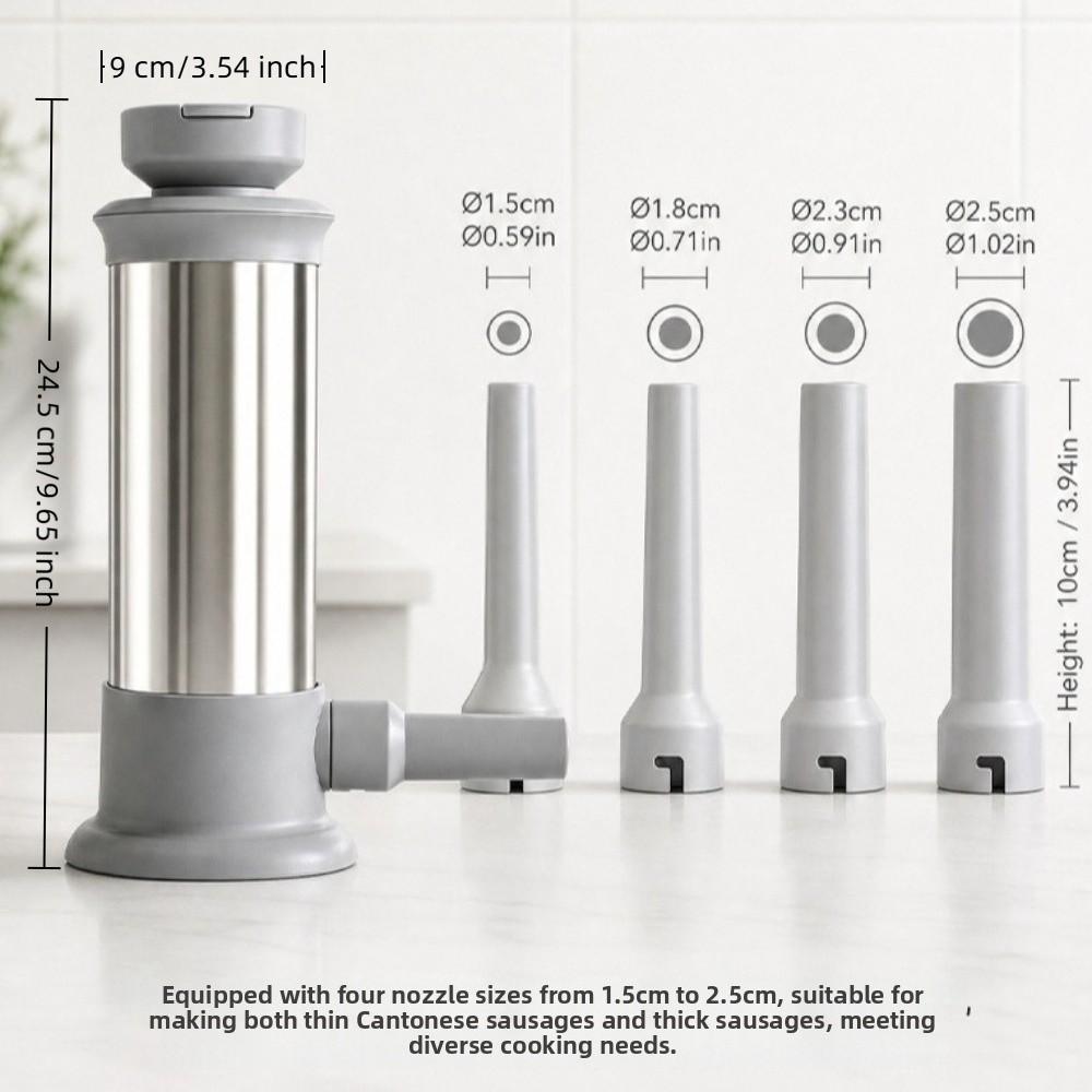 Food-Grade Manual Enema Device Stainless Steel Sausage Maker Meat Enema Device Home Use