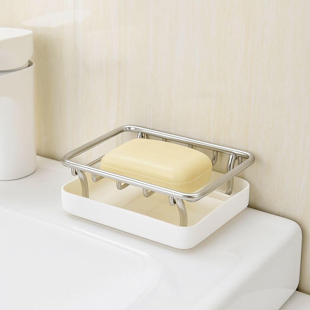 Stainless Steel Double-Layer Soap Box Rustproof Soap Storage Box Convenient Soap Drain Box  Hotel