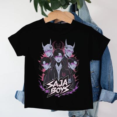 KPop Devil Hunter Anime Serie Cartoon Mode Bequem Weich Sommer Kinder Kurzarm T-Shirt