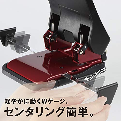 Max Punch Scuba 50 Lightweight Punch, 50 Sheets, 2 Holes, Red, DP-50T/R