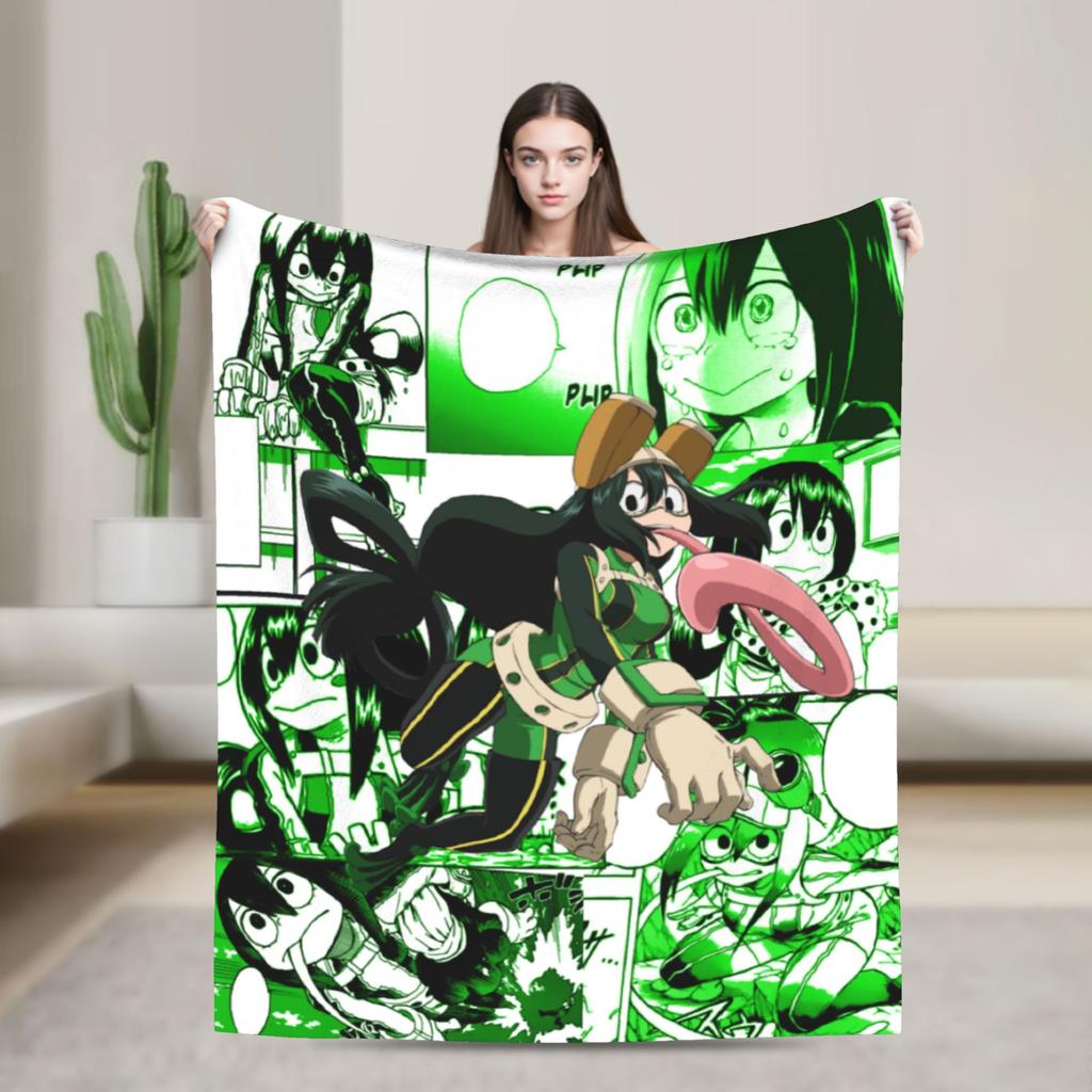 Toga Himiko Manga Blankets Boku No My Hero Academia Fleece Novelty Breathable Throw Blanket for Bedding Lounge Autumn/Winter