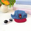 Korean Style Dog Sun Hat with Sunglasses Adjustable Puppy Baseball Cap  Beach Activities