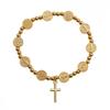Kruzifix Rosenkranz Armband Vintage Legierung Goldfarben Jesus Christus Kruzifix Kruzifix Armband für Männer Frauen Weihnachten Wir
