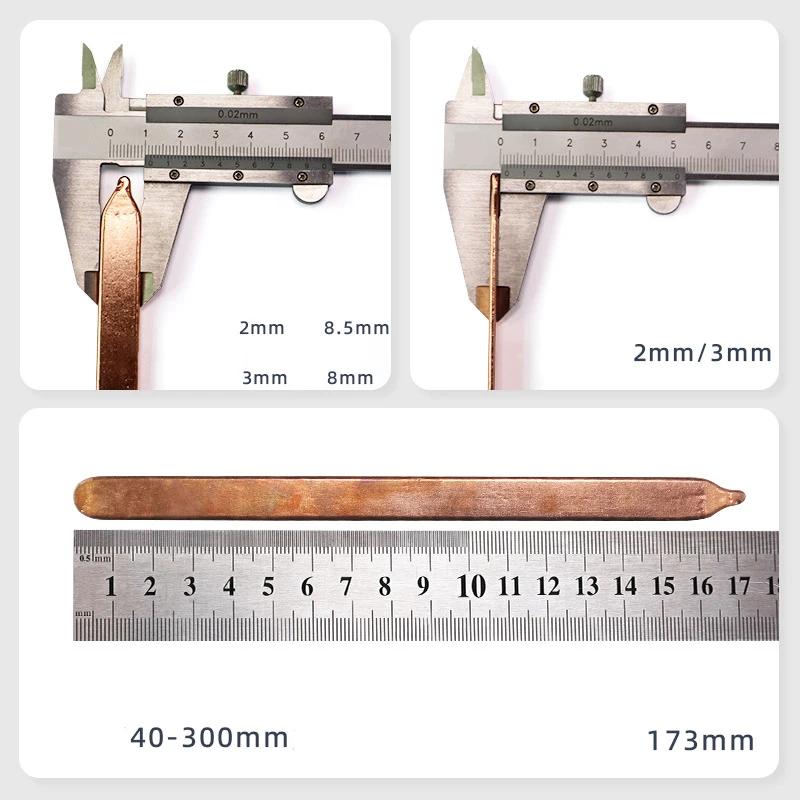 1pc 60mm-300mm Pure Copper CPU GPU RAM Heatpipe Tube Laptop Radiator Cooler Flat Heat Pipes Heatsink Notebook Computer Drop Ship