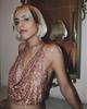 European & American Fashion Rhinestone Chain Strap Deep V Backless Crop Top