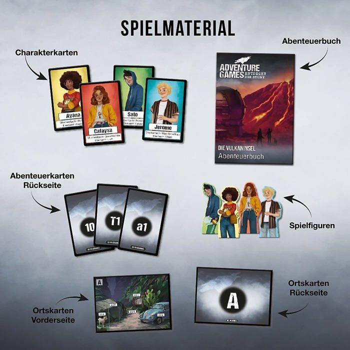 Jeu de societe - jeu de plateau kosmos - 693169 - franckh- adventure games - die vulkaninsel: 1-4 spieler