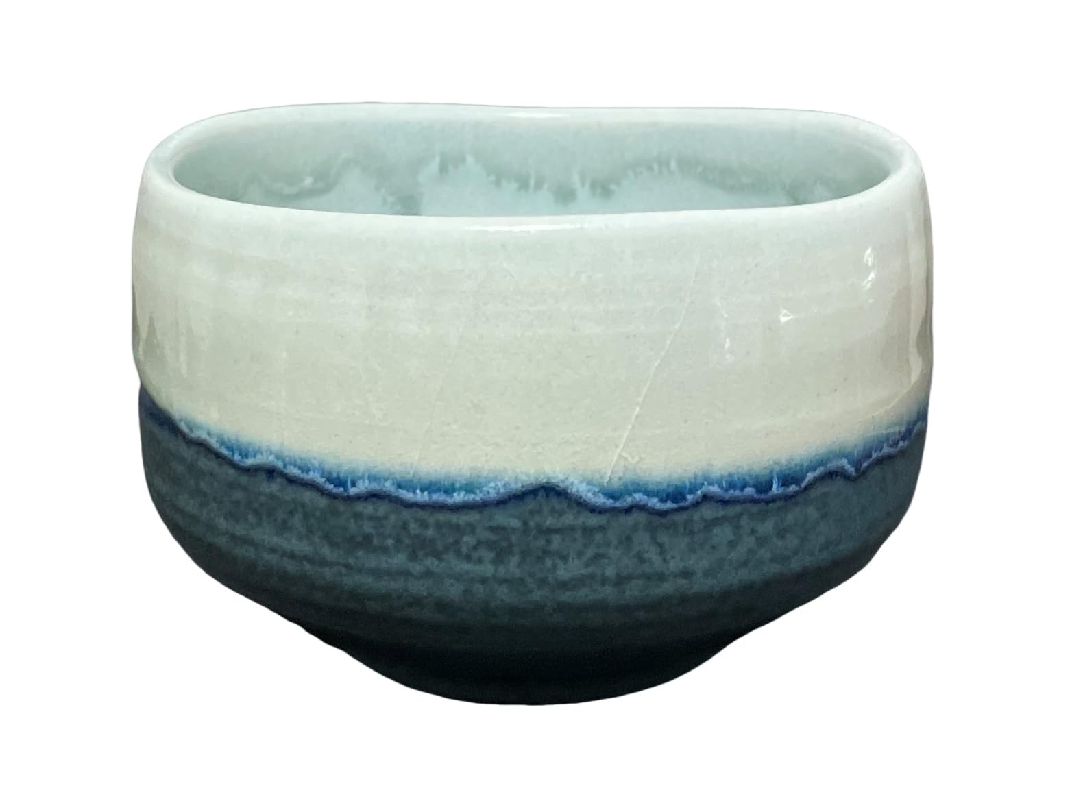 

Matcha x x Lacquered with Seiryu Mino Made in Japan Ale-net Bowl, W12.5 D12.5 H8cm, (Clear Flow) Design, Ceramic, Ware, синий