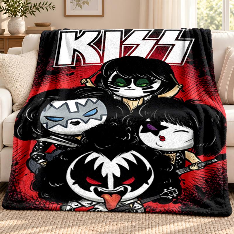 Kiss blanket Flannel Blanket Soft Cozy Plush Throw for Sofa Bed Lightweight Home Decoration Outdoor camping