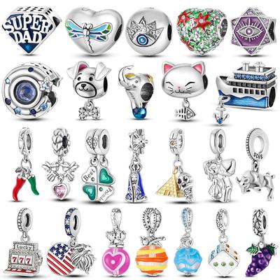2023 New Plata De Ley 925 Sterling Silver Super Day Beads For Jewelry Making Women Charm