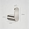 Black 304 Stainless Steel No-Drill Coat & Hat Hook for Bathroom or Entrance