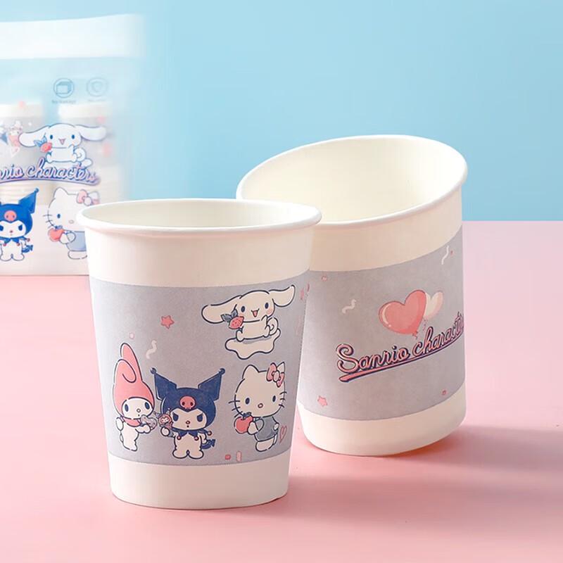Yijie Sanrio Family Disposable Paper Cups, 250ml, 80 Count